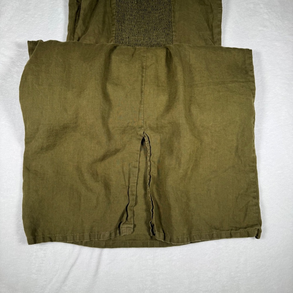 Quince 100% European Linen Scoop Neck Midi Dress Martini Olive Green CS001 Small - Picture 13 of 13